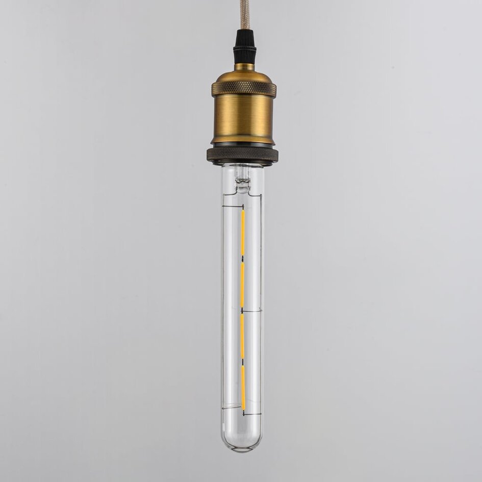 Dæmpbar E27 LED-rørpære LED, transparent glas 22,5 cm (2700K)