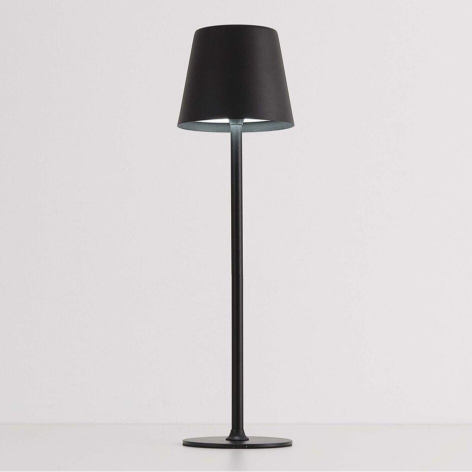 Trådløs bordlampe Silo med dæmpbart og justerbart lys - sort