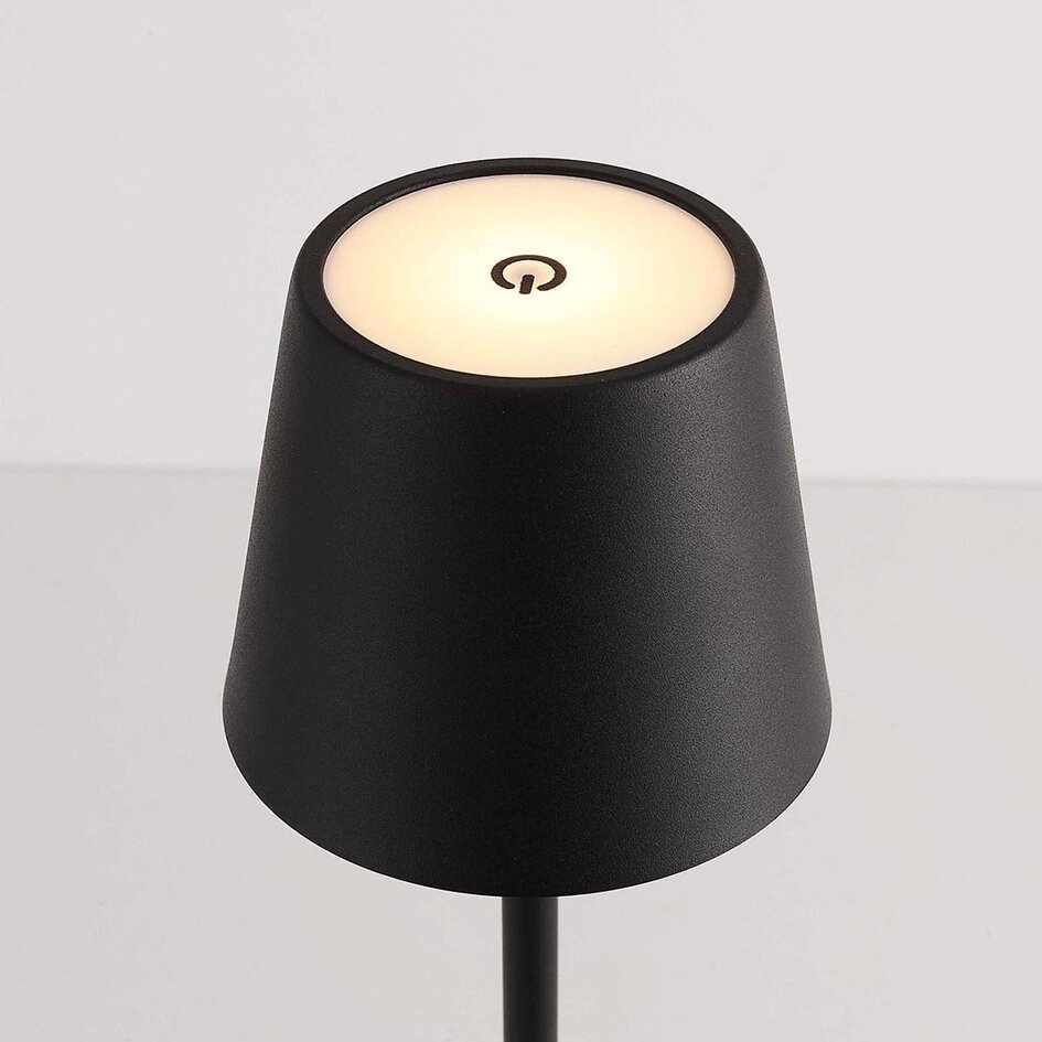 Trådløs bordlampe Silo med dæmpbart og justerbart lys - sort