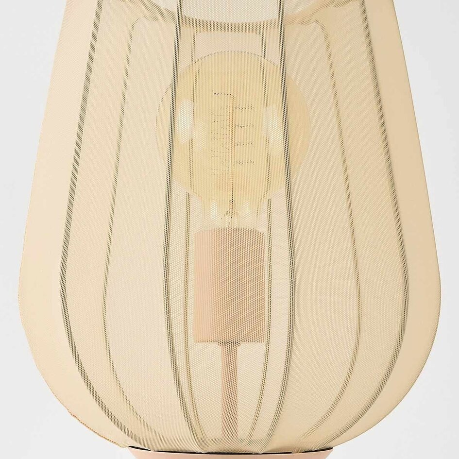 Bordlampe Solva med lyst beige tekstil
