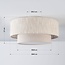 Loftlampe Tango med lagdelt stofskærm