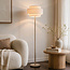 Gulvlampe Corry med linnedskærm - sandbeige