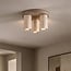 Loftlampe Cova med tre spots i travertinlook - sandbeige