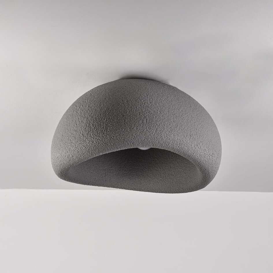 Wabi Sabi loftlampe Stone Craft med stenlook 48 x 38 cm - grå