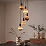 Dæmpbar E27 LED-pære, røgfarvet og amber med ringfilament, 4W, 13 cm