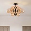 Loftlampe Decora med 12 lyskilder - amber glas