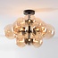 Loftlampe Decora med 12 lyskilder - amber glas