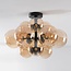 Loftlampe Decora med 12 lyskilder - amber glas