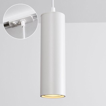 1-faset tube skinnependel Simon, hvid