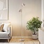 Gulvlampe Iki med to justerbare spots - beige, integreret LED