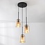 Design pendel Turella med 3 lyskilder - amber glas