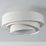 Loftlampe Neroi med 3 lyskilder - beige og lagdelte linnedskærme