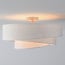 3-lys loftlampe Neroi - beige med lagdelte hørskærme