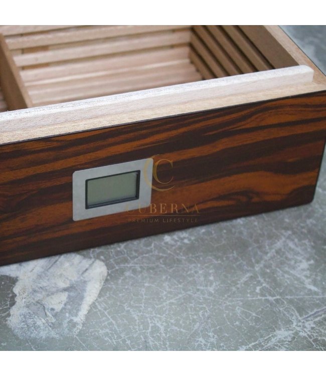 Humidor Ebony mit digitalem Hygrometer