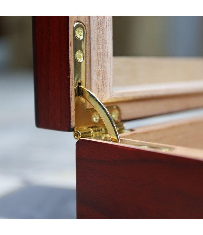 Humidor Shellford mit Glasfenster Kirsche