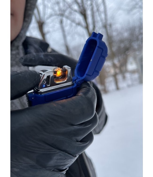 Cuberna Wasserdichtes Elektrisches Lichtbogen Feuerzeug USB Aufladbar Blauw