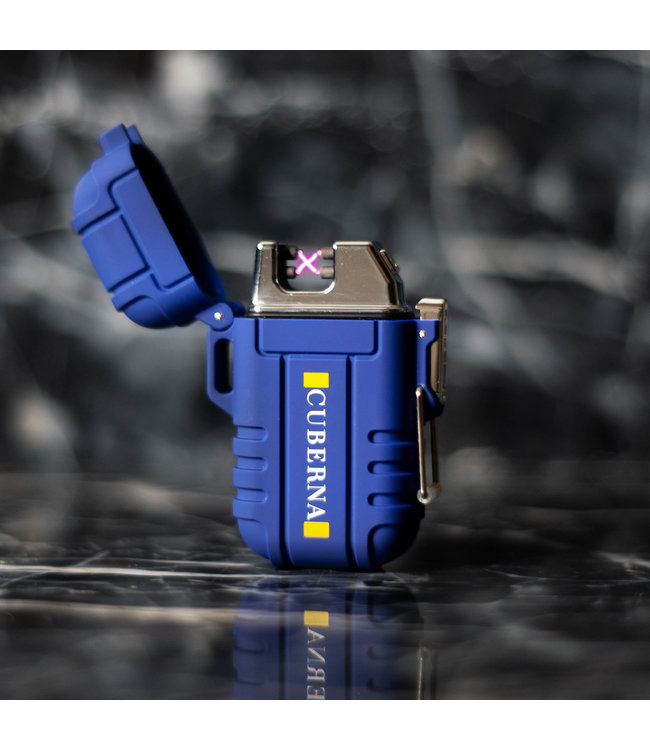 Cuberna Wasserdichtes Elektrisches Lichtbogen Feuerzeug USB Aufladbar Blauw