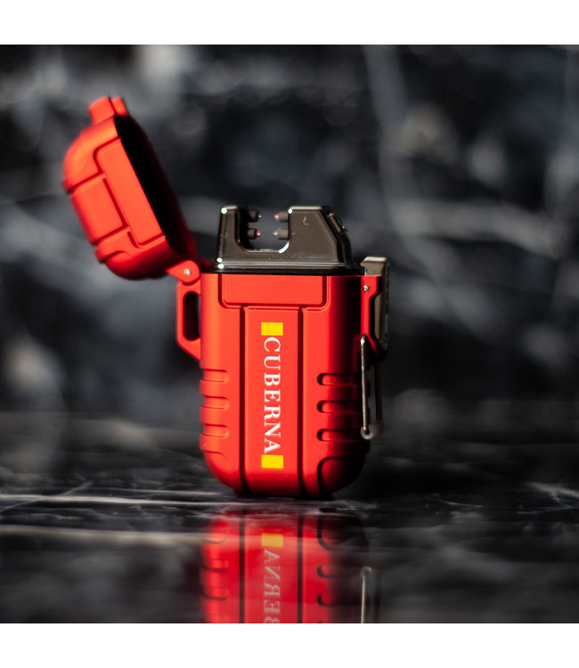 Cuberna Wasserdichtes Elektrisches Lichtbogen Feuerzeug USB Aufladbar Rot