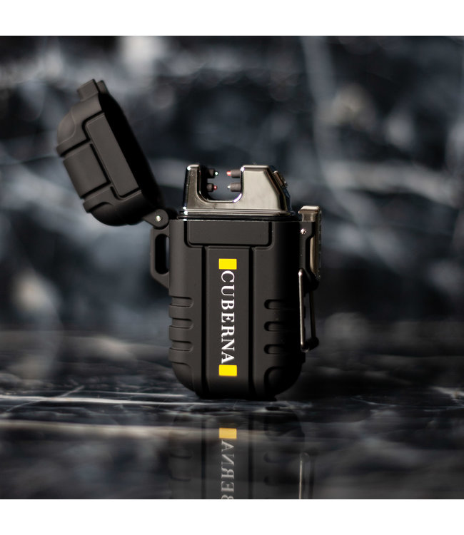 Cuberna Wasserdichtes Elektrisches Lichtbogen Feuerzeug USB Aufladbar Schwarz