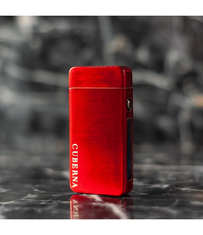 Cuberna Elektrische Lichtbogen USB Feuerzeug mit Batterieanzeige Rot