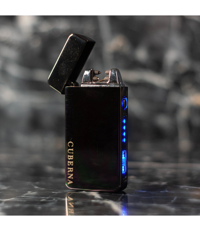 Cuberna Elektrische Lichtbogen USB Feuerzeug mit Batterieanzeige Ice Black
