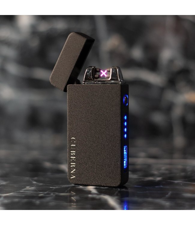 Cuberna Elektrische Lichtbogen USB Feuerzeug mit Batterieanzeige Frosted Black