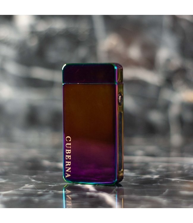 Cuberna Elektrische Lichtbogen USB Feuerzeug mit Batterieanzeige Rainbow