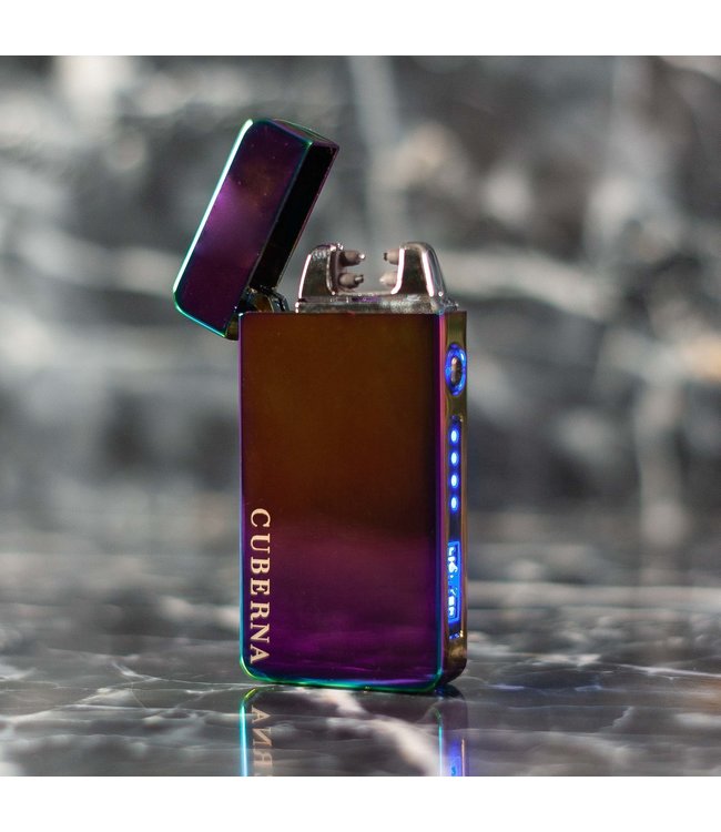 Cuberna Elektrische Lichtbogen USB Feuerzeug mit Batterieanzeige Rainbow