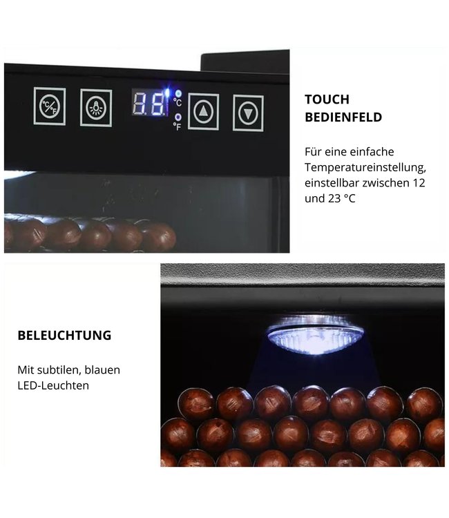 Elektrischer Humidor Emilia 25L1 - 150 Zigarren - Thermoelektrisch gekühlt