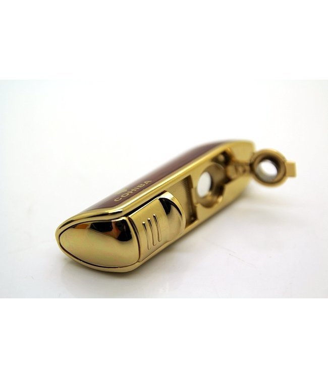 Zigarrenfeuerzeug Cohiba inklusive Bohrer in rot mit Luxus-Geschenkbox - Jet Flame Feuerzeug für Zigarren