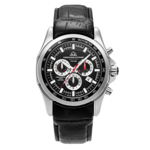 Christophe Duchamp Volcan - Zwarte wijzerplaat met zilveren kast Christophe Duchamp Volcan - Zwarte wijzerplaat met zilveren kast