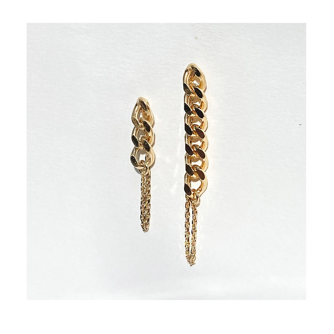 THE CHAINS STATEMENT EARRINGS SMALL