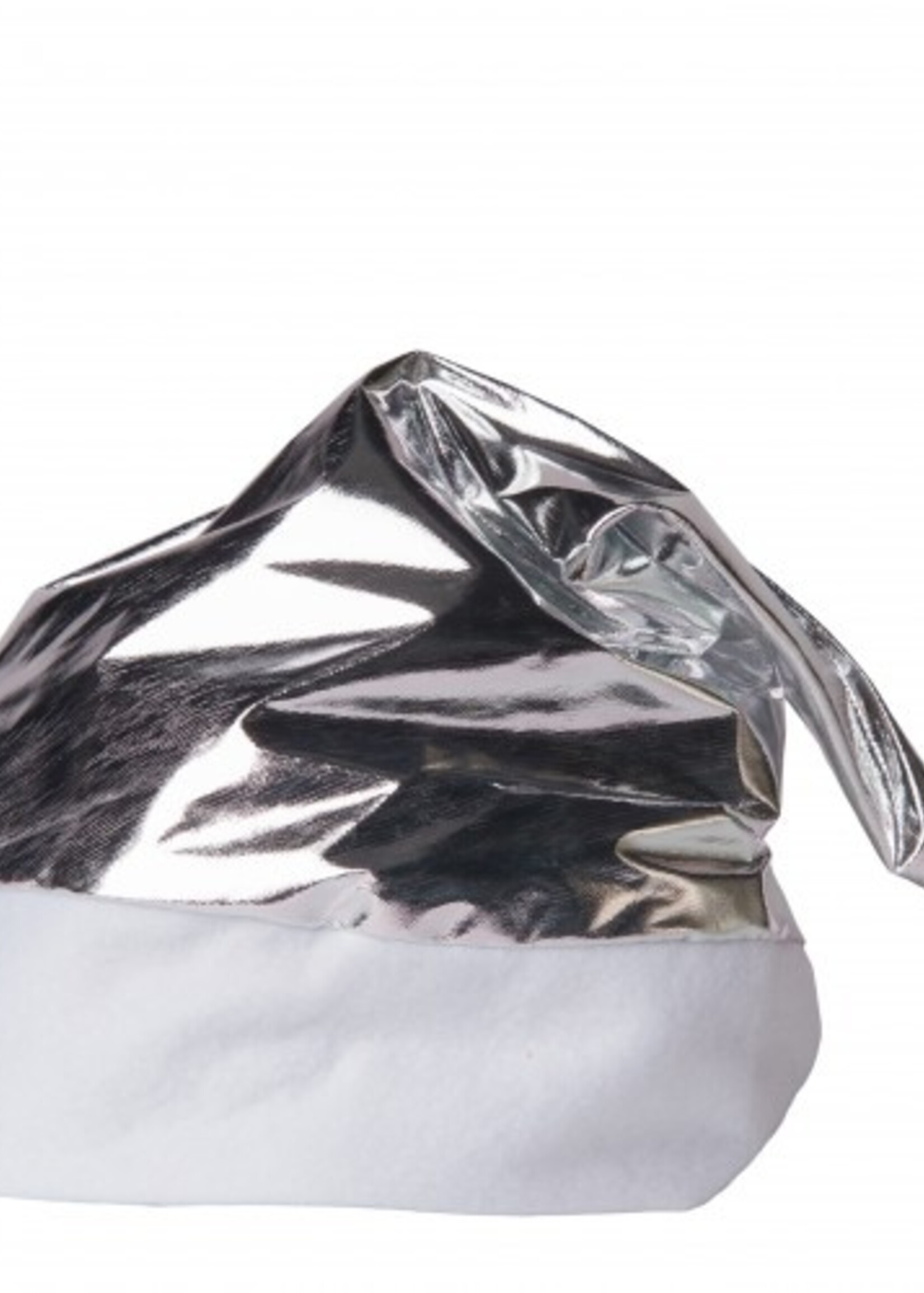 Zilver glimmende kerstmutsen