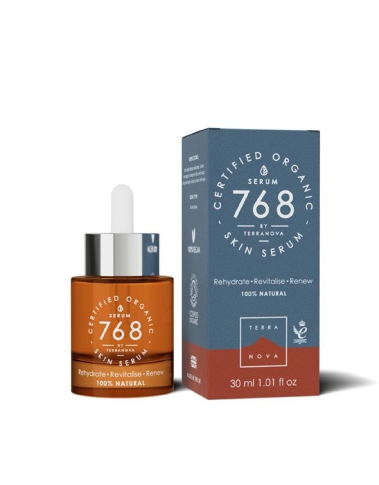 Terranova 768 Organic Skin Serum - Jouw dagelijkse boost voor een stralende huid en gezonde balans!