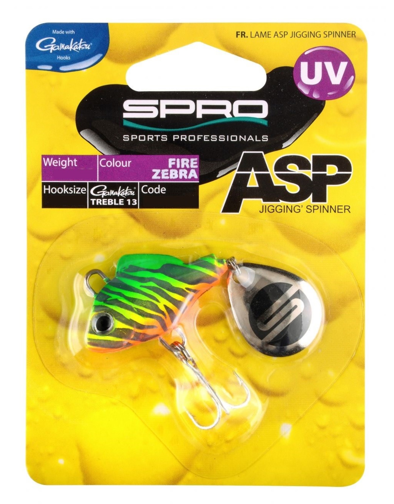 Spro ASP SPINNER UV FIRETIGER 14G