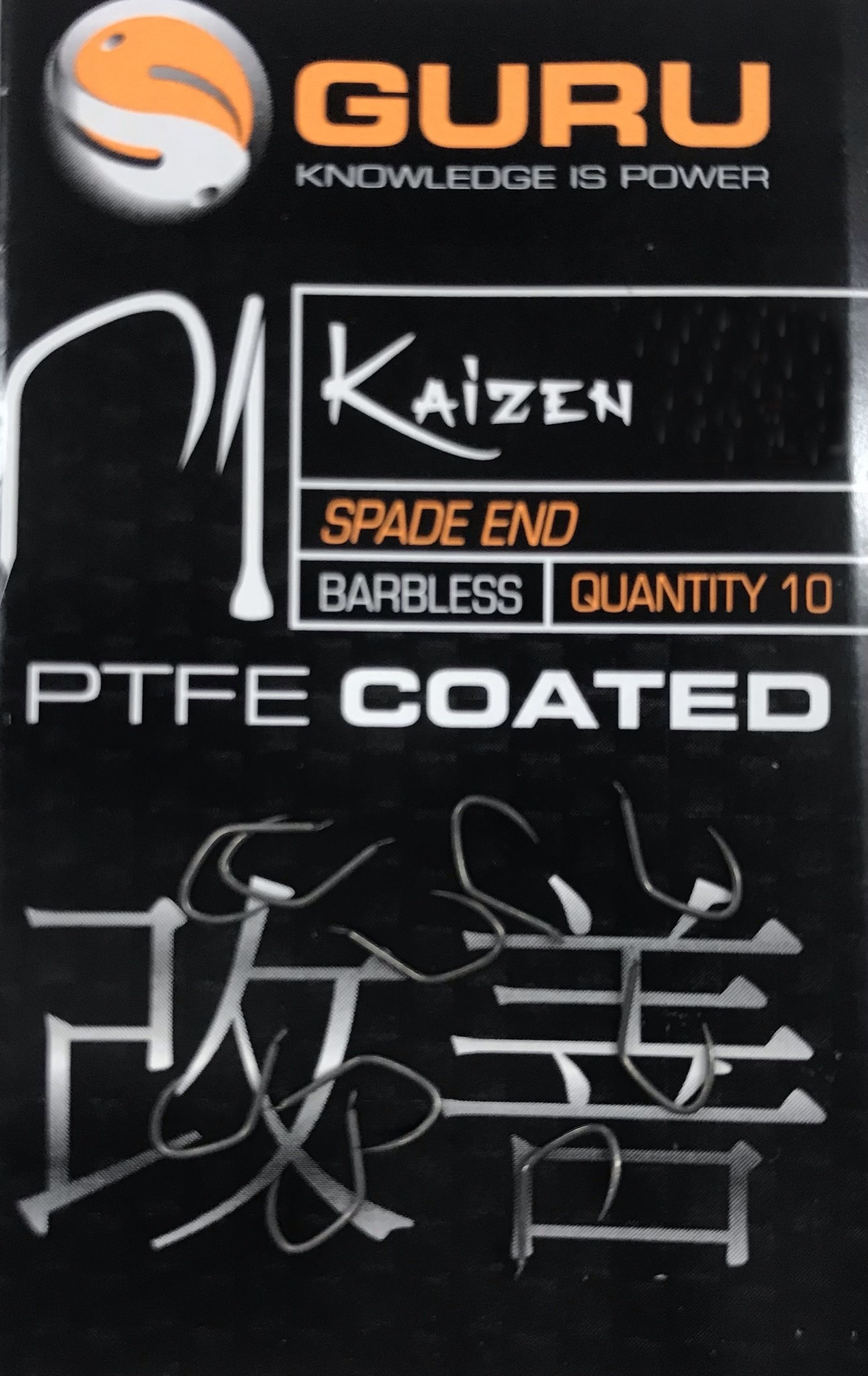 Guru Kaizen PTFE Coated Spade End Barbless Hooks Size 20