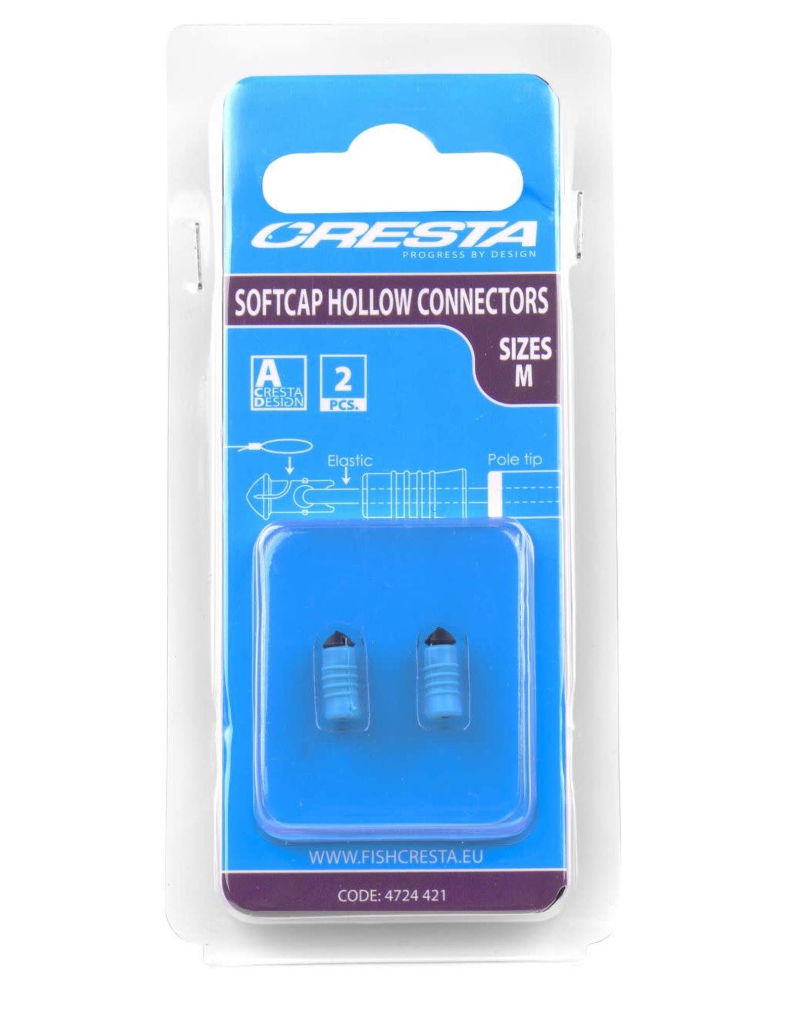 Cresta SOFTCAP HOLLOW CONNECTORS M BLUE