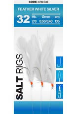 Spro 32 SALT RIG FEATHER WHITE SILVER #2/0 3H