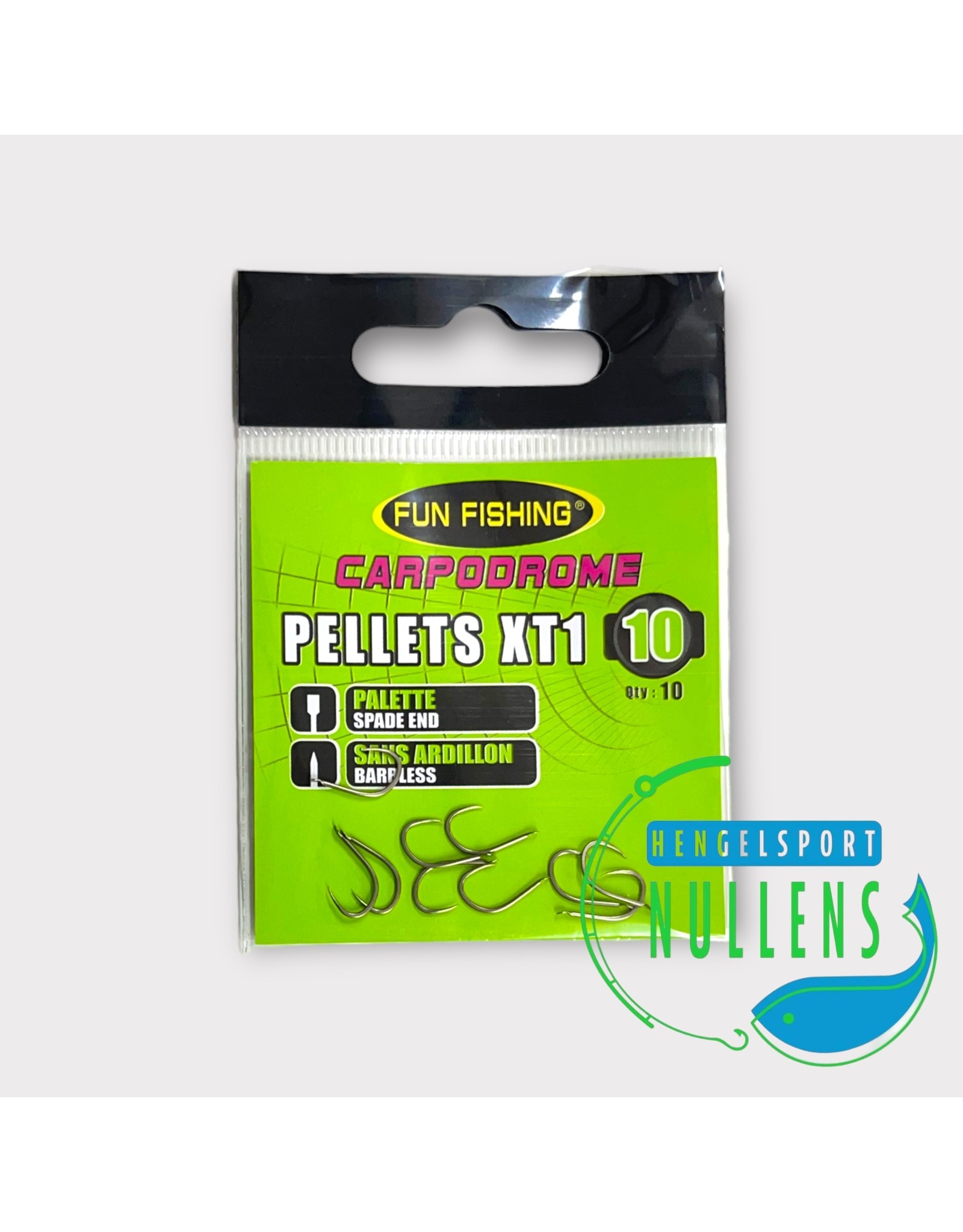 FUN FISHING Hameçons Pellets XT1 (Palette sans Ardillon) x10