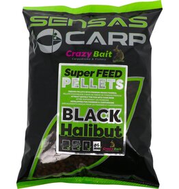 Sensas SUPER FEED PELLETS BLACK HALIBUT 6MM