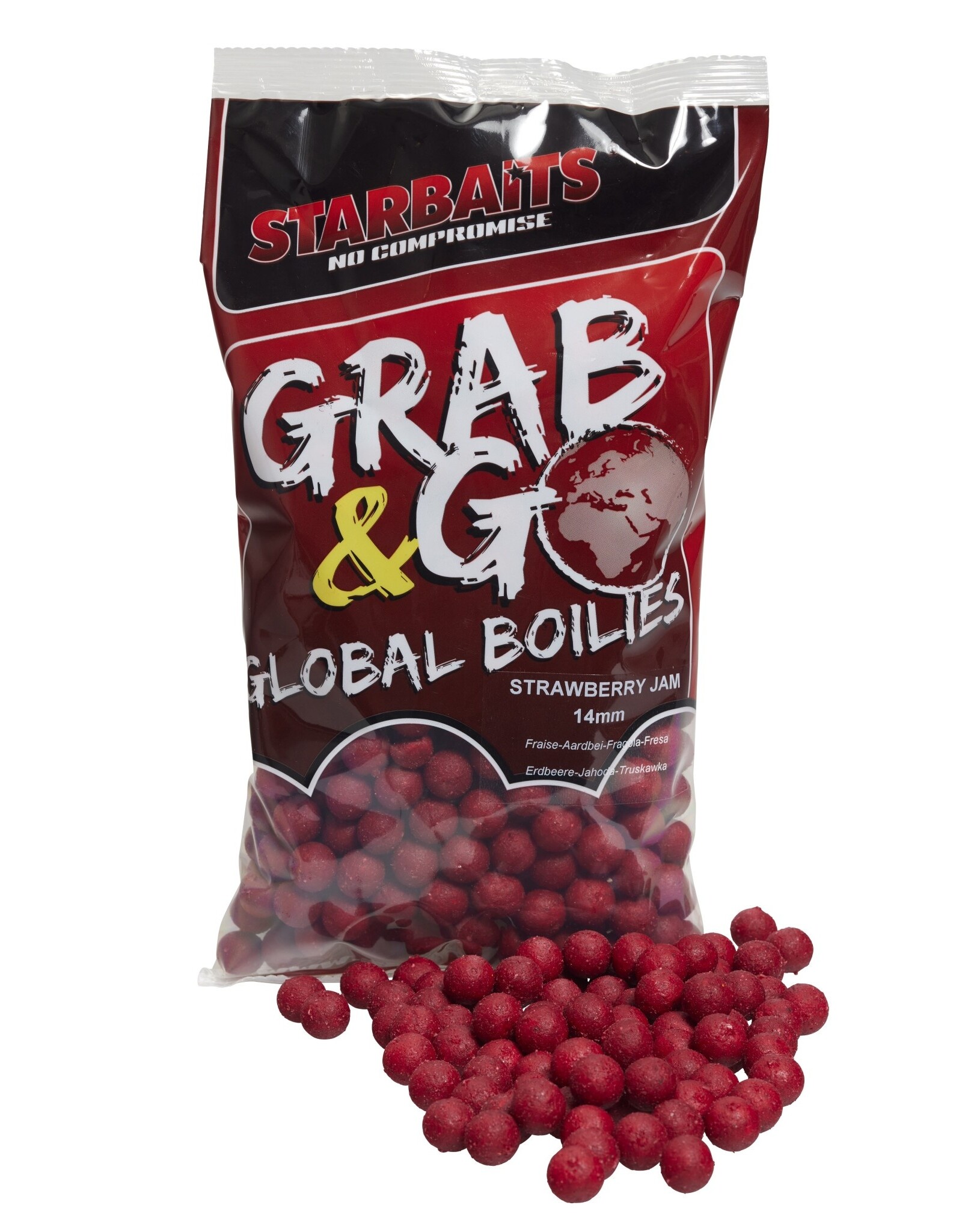 Starbaits G&G GLOBAL BOILIES 1KG STRAWB JAM 14MM