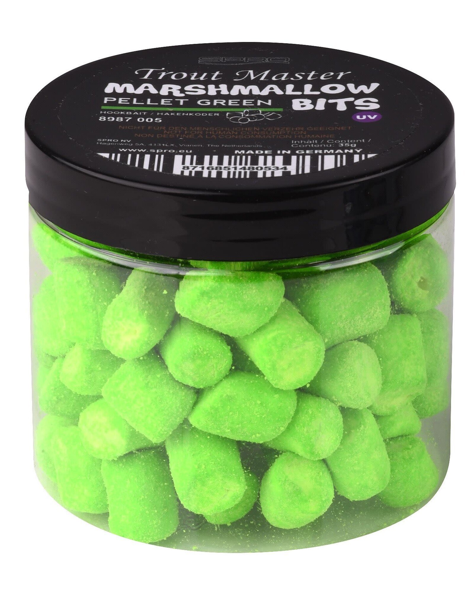 Trout Master MARSHMALLOWS GREEN PELLET UV