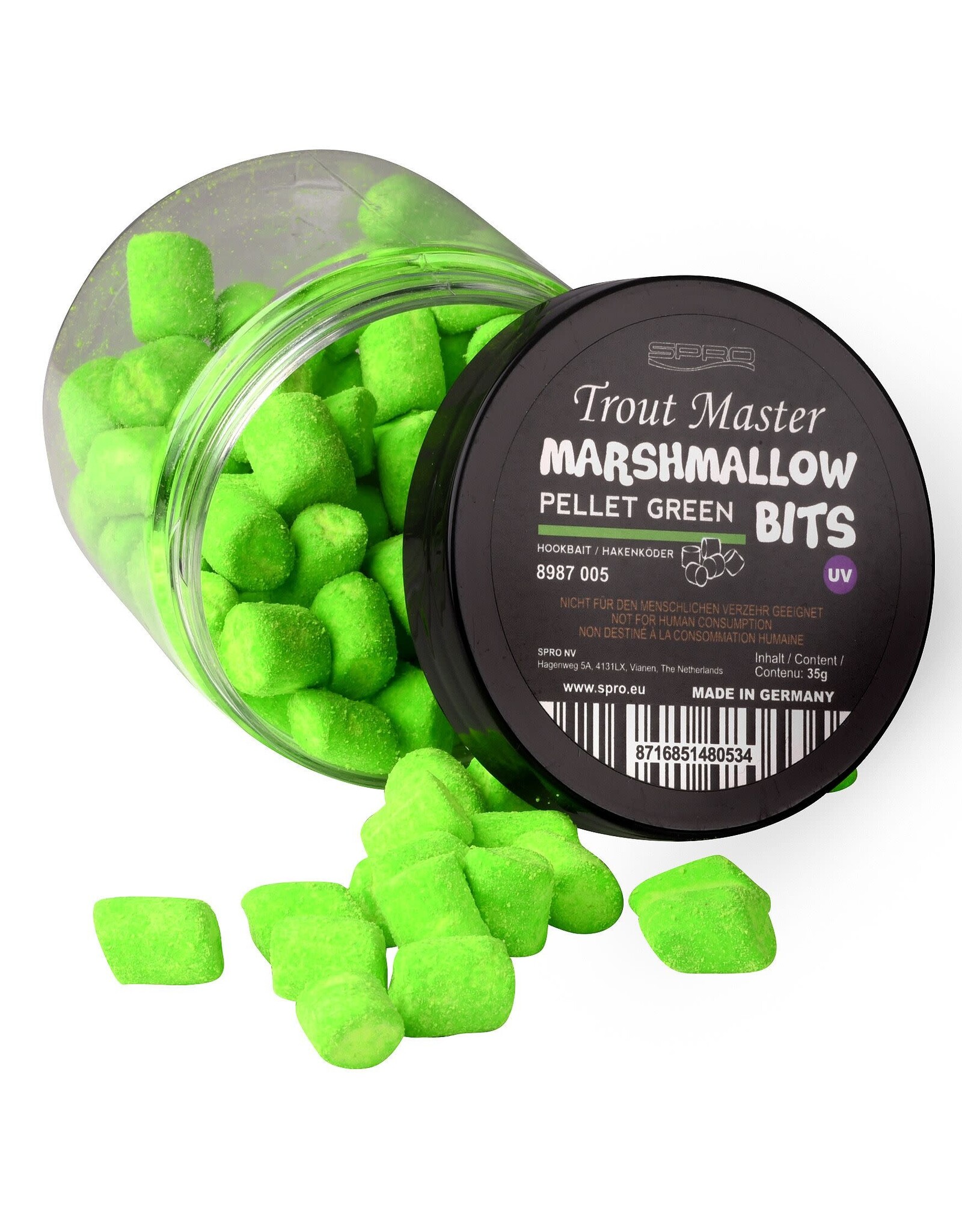 Trout Master MARSHMALLOWS GREEN PELLET UV