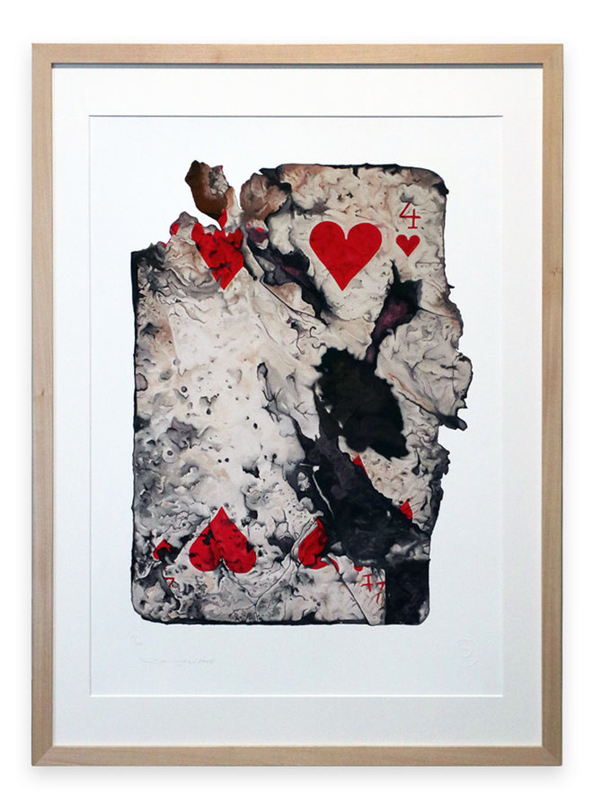 Davor Smoljan - Four of hearts print (ex lijst)