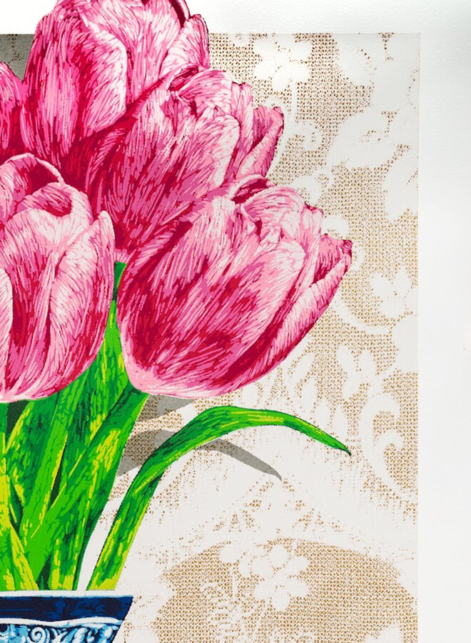 Nils Westergard - Tulpen - Pink on Gold, 2023