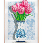Nils Westergard - Tulpen - Pink on Blue, 2023
