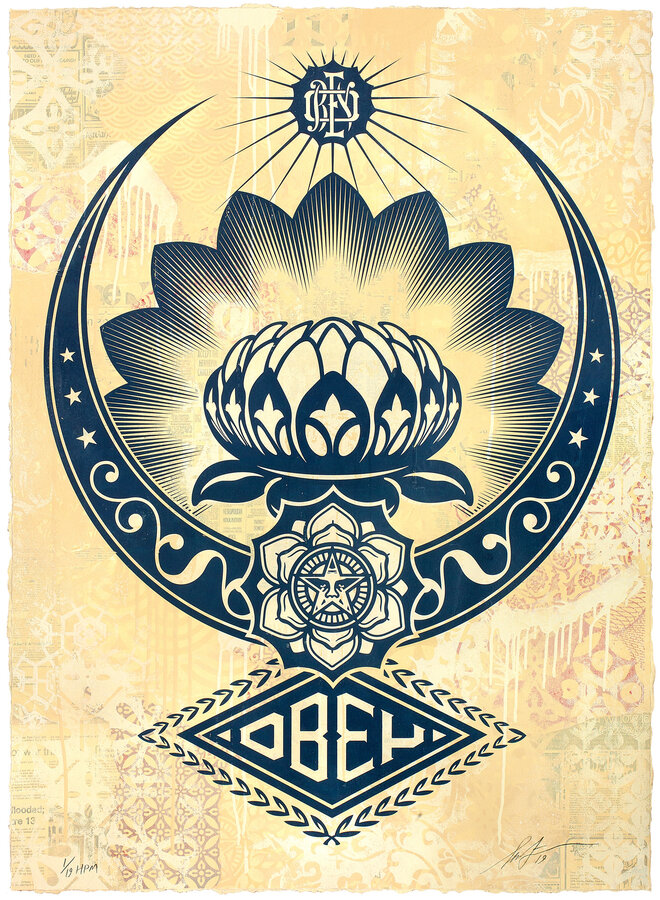 Shepard Fairey - Lotus Ornament 12/19