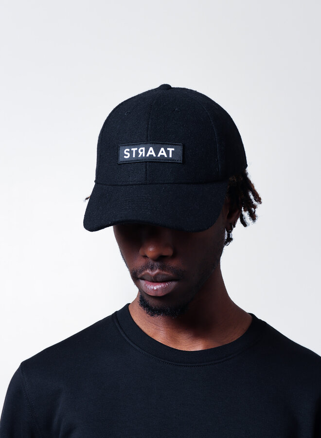 STRAAT Cap Wool - Black