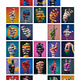 Set of 26 postcards: Super A - American Sign Language