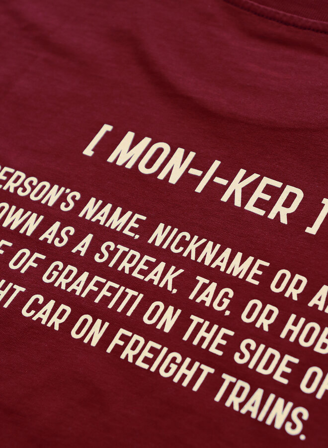 Moniker X STRAAT Exhibition Unisex T-Shirt - Burgundy